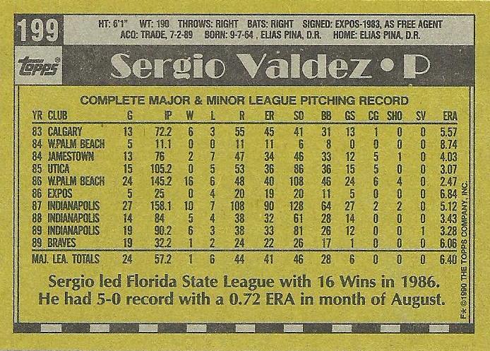 Sergio Valdez  baseball card collectible - Main Image 2