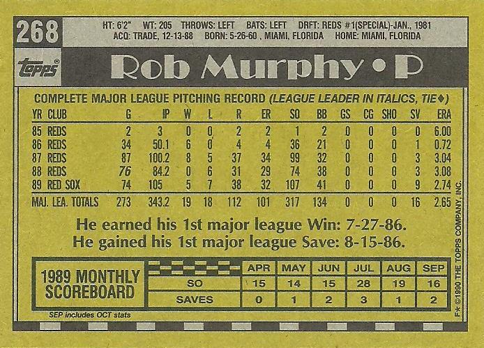 Rob Murphy  baseball card collectible - Main Image 2