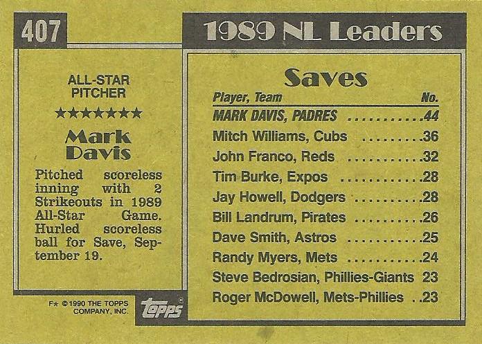 Mark Davis  baseball card collectible - Main Image 2