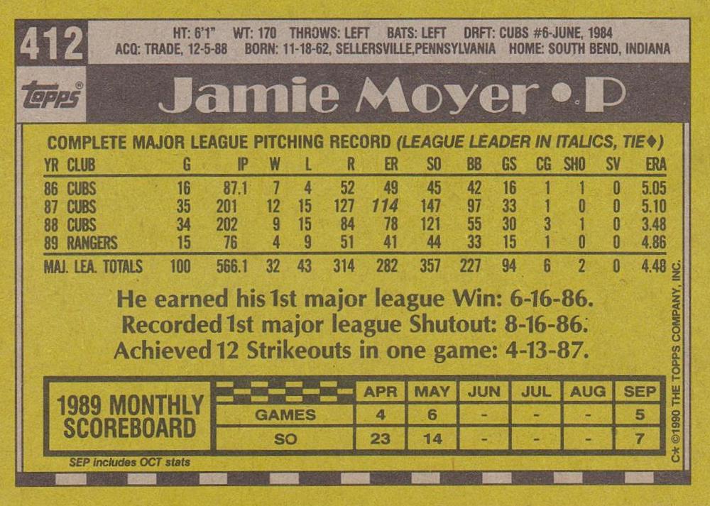 Jamie Moyer  baseball card collectible - Main Image 2