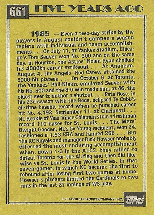 Dick Howser  baseball card collectible - Main Image 2