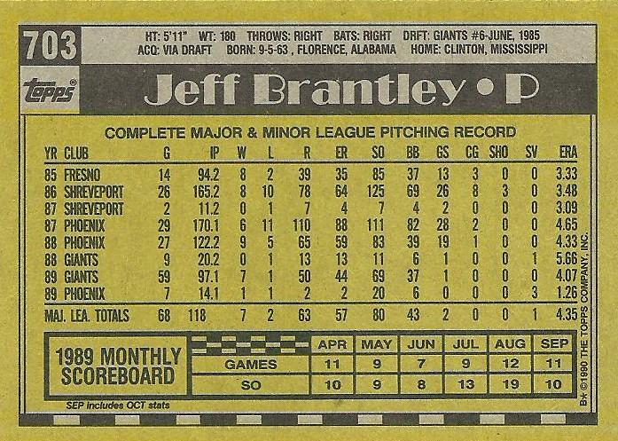 Jeff Brantley  baseball card collectible - Main Image 2