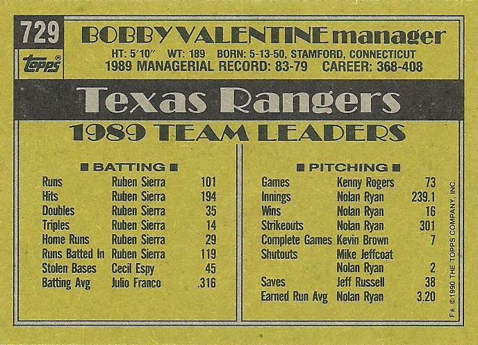 Bobby Valentine  baseball card collectible - Main Image 2