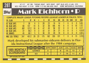 Mark Eichhorn  baseball card collectible - Main Image 2