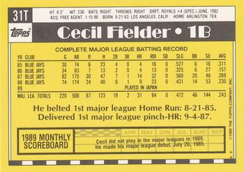 Cecil Fielder  baseball card collectible - Main Image 2