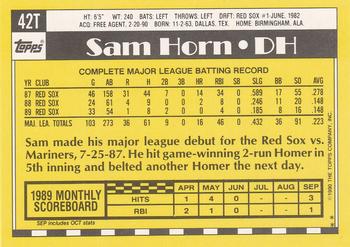Sam Horn  baseball card collectible - Main Image 2