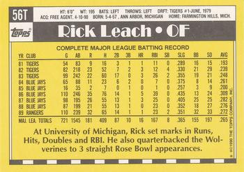 Rick Leach  baseball card collectible - Main Image 2