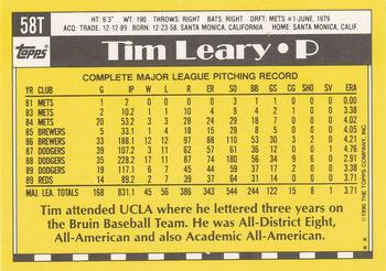 Tim Leary  baseball card collectible - Main Image 2