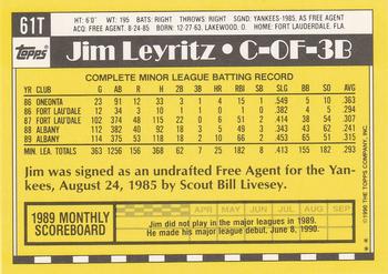Jim Leyritz  baseball card collectible - Main Image 2
