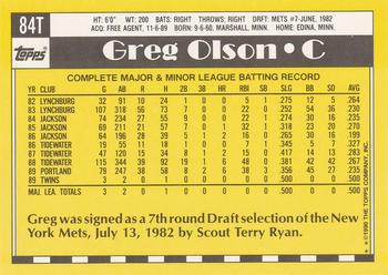 Greg Olson  baseball card collectible - Main Image 2