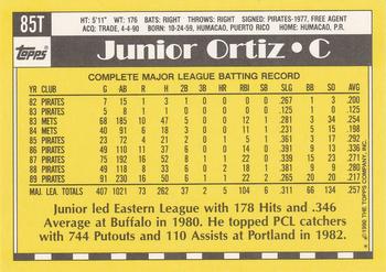 Junior Ortiz  baseball card collectible - Main Image 2