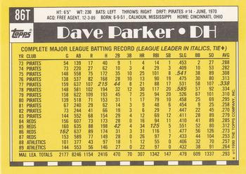 Dave Parker  baseball card collectible - Main Image 2