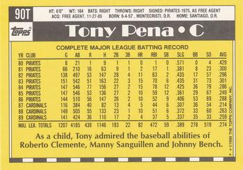 Tony Pena  baseball card collectible - Main Image 2