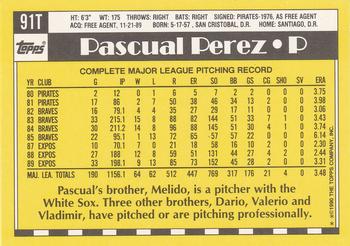 Pascual Perez  baseball card collectible - Main Image 2