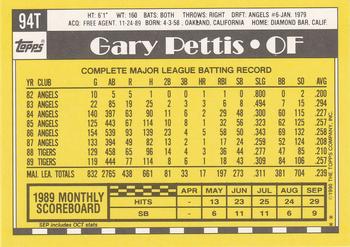 Gary Pettis  baseball card collectible - Main Image 2