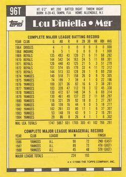 Lou Piniella  baseball card collectible - Main Image 2