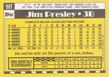 Jim Presley  baseball card collectible - Main Image 2