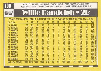 Willie Randolph  baseball card collectible - Main Image 2