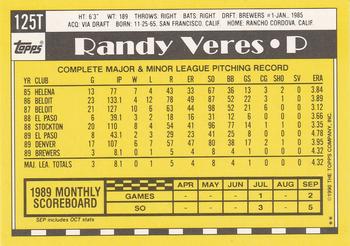 Randy Veres  baseball card collectible - Main Image 2