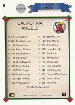 Devon White  baseball card collectible - Main Image 2