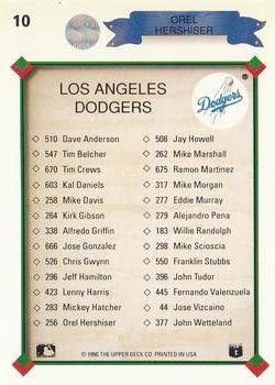 Orel Hershiser  baseball card collectible - Main Image 2