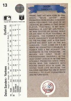 Deion Sanders  baseball card collectible - Main Image 2