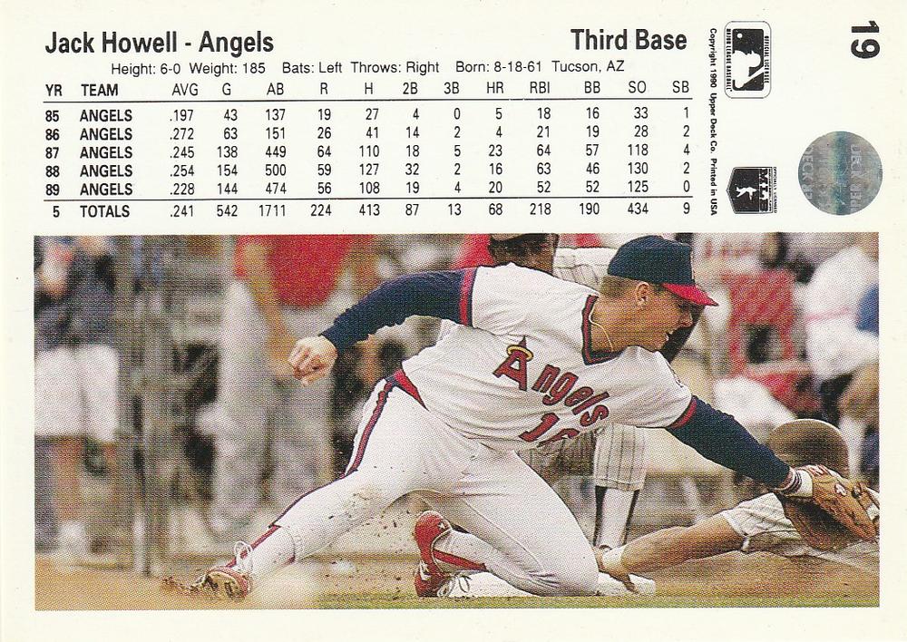 Jack Howell  baseball card collectible - Main Image 2