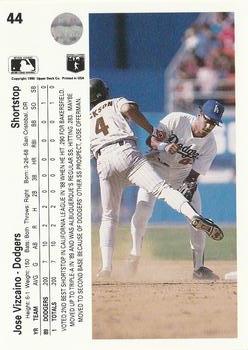 Jose Vizcaino  baseball card collectible - Main Image 2