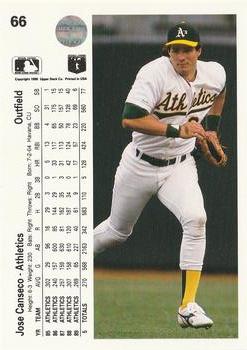 Jose Canseco  baseball card collectible - Main Image 2