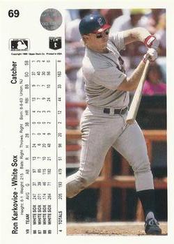 Ron Karkovice  baseball card collectible - Main Image 2