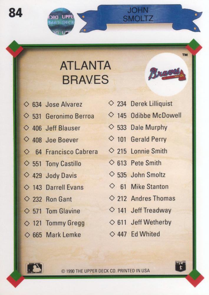 John Smoltz  baseball card collectible - Main Image 2