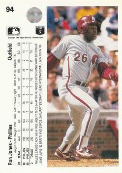 Ron Jones  baseball card collectible - Main Image 2