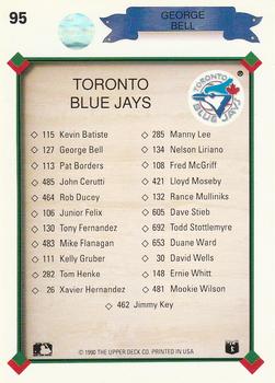 George Bell  baseball card collectible - Main Image 2