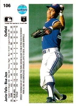 Junior Felix  baseball card collectible - Main Image 2