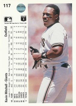 Kevin Mitchell  baseball card collectible - Main Image 2