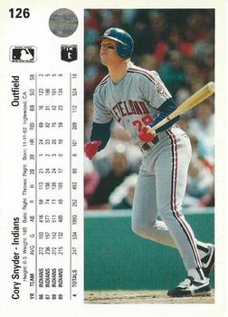 Cory Snyder  baseball card collectible - Main Image 2