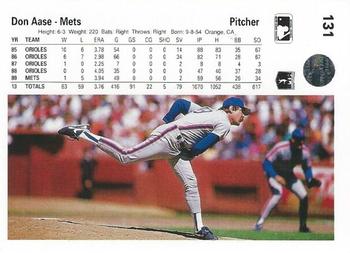 Don Aase  baseball card collectible - Main Image 2
