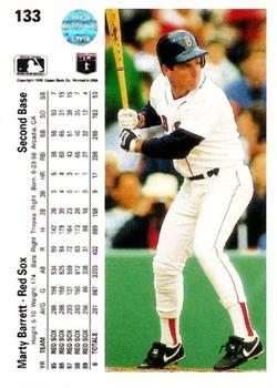 Marty Barrett  baseball card collectible - Main Image 2