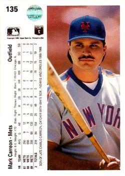 Mark Carreon  baseball card collectible - Main Image 2