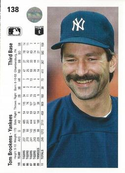 Tom Brookens  baseball card collectible - Main Image 2