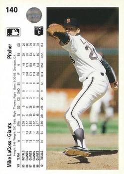 Mike LaCoss  baseball card collectible - Main Image 2