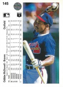 Oddibe McDowell  baseball card collectible - Main Image 2