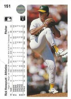 Rick Honeycutt  baseball card collectible - Main Image 2