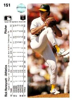 Rick Honeycutt  baseball card collectible - Main Image 2