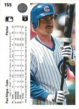 Paul Kilgus  baseball card collectible - Main Image 2