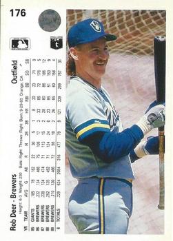 Rob Deer  baseball card collectible - Main Image 2