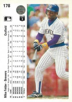 Mike Felder  baseball card collectible - Main Image 2