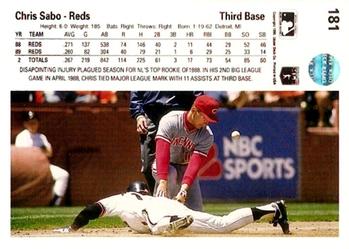 Chris Sabo  baseball card collectible - Main Image 2