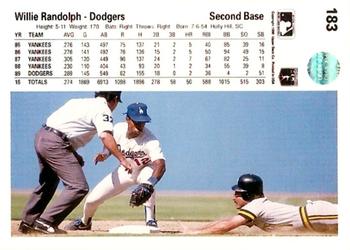 Willie Randolph  baseball card collectible - Main Image 2