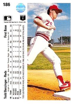Todd Benzinger  baseball card collectible - Main Image 2